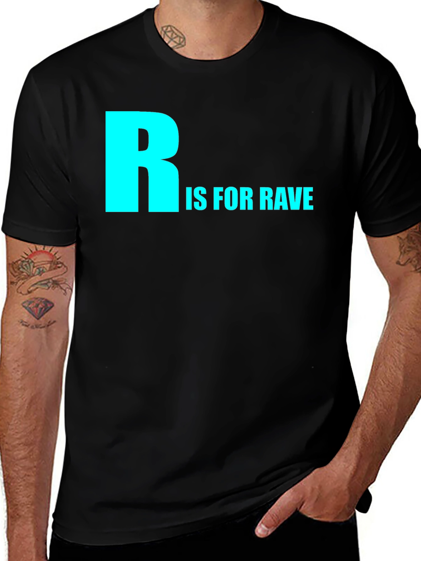 Variant 23 of R is for Rave T-Shirt - Fun Party Top