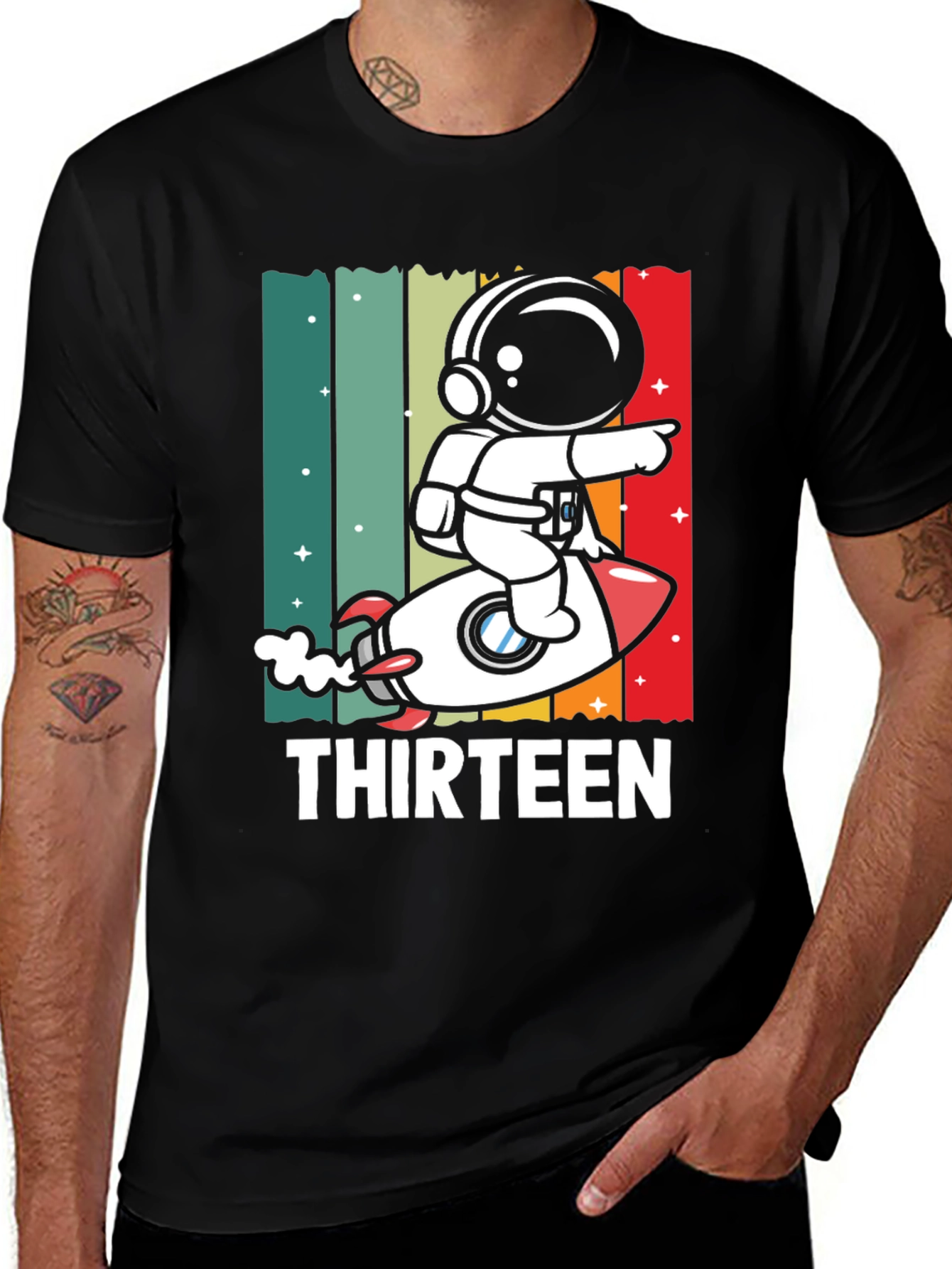 Variant 28 of Thirteen Astronaut Rocket T-Shirt