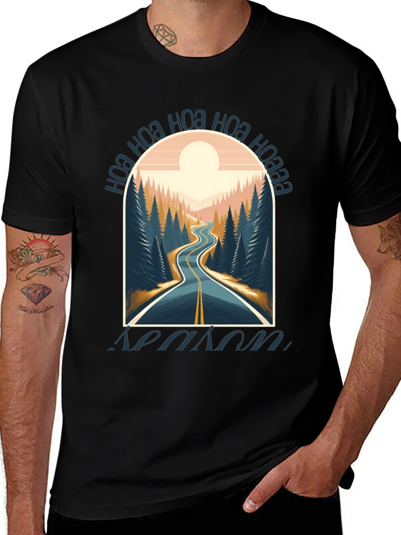 Black Ho Ho Ho Road Trip T-Shirt main image