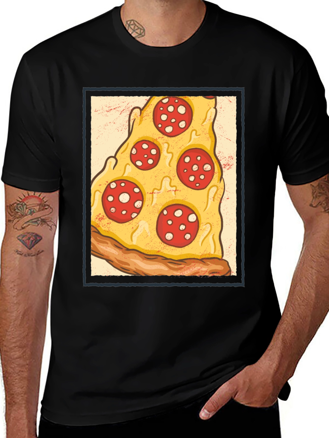 Variant 20 of Pizza Slice Graphic Tee - Casual Cotton T-Shirt