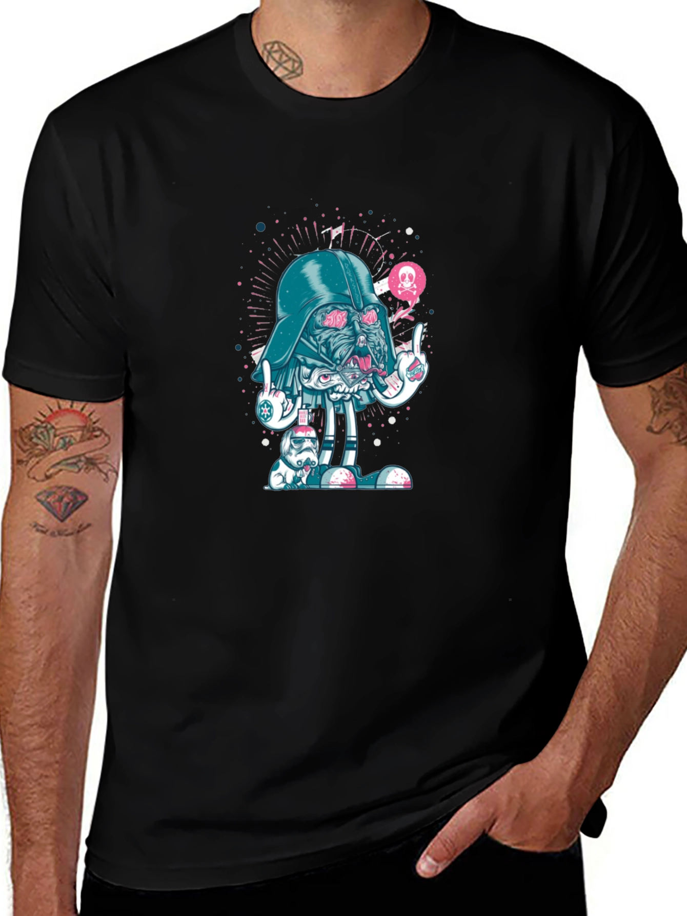 Variant 28 of Darth Vader Cartoon Graphic Tee