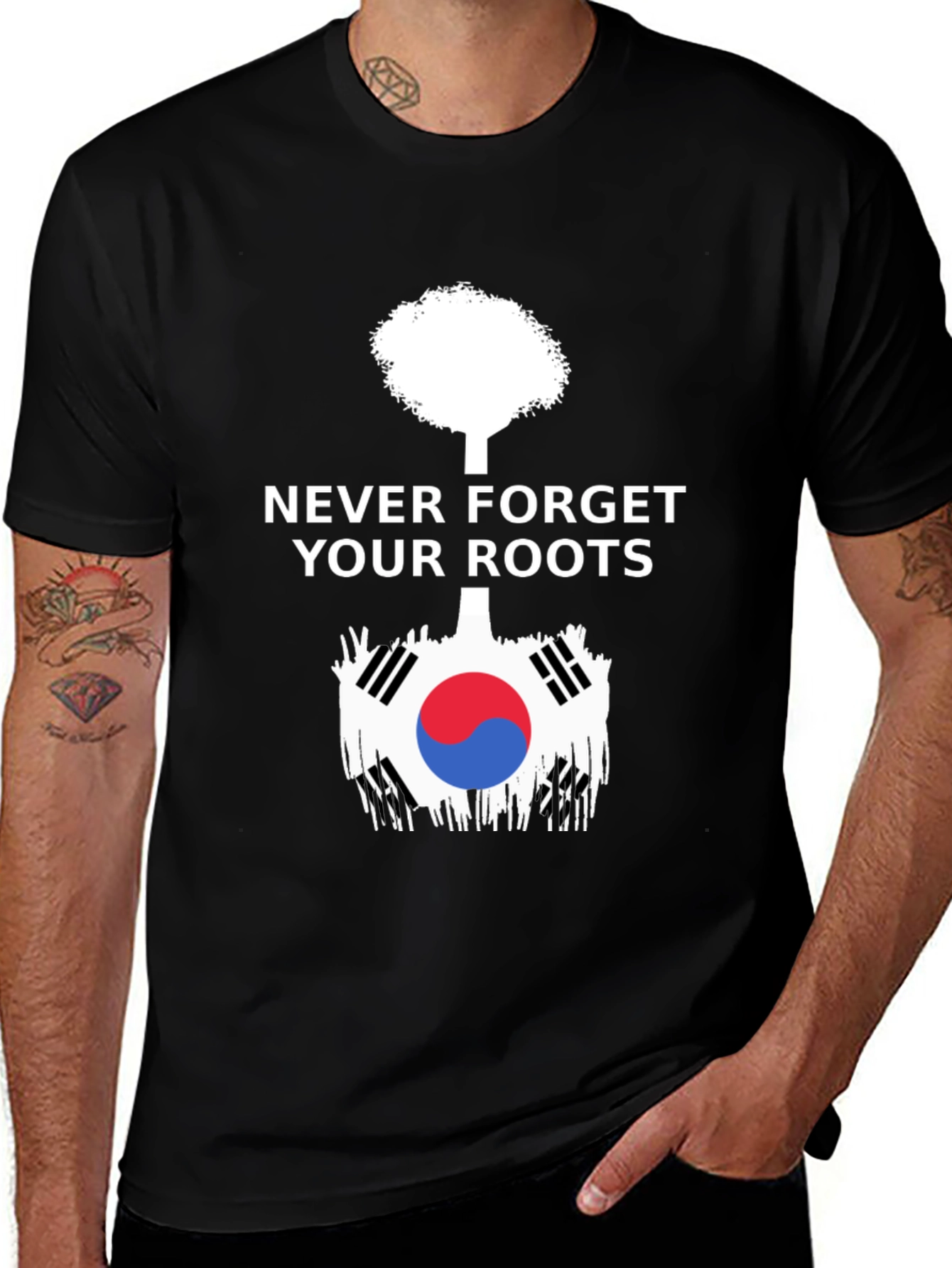Never Forget Roots Korea Flag T-Shirt