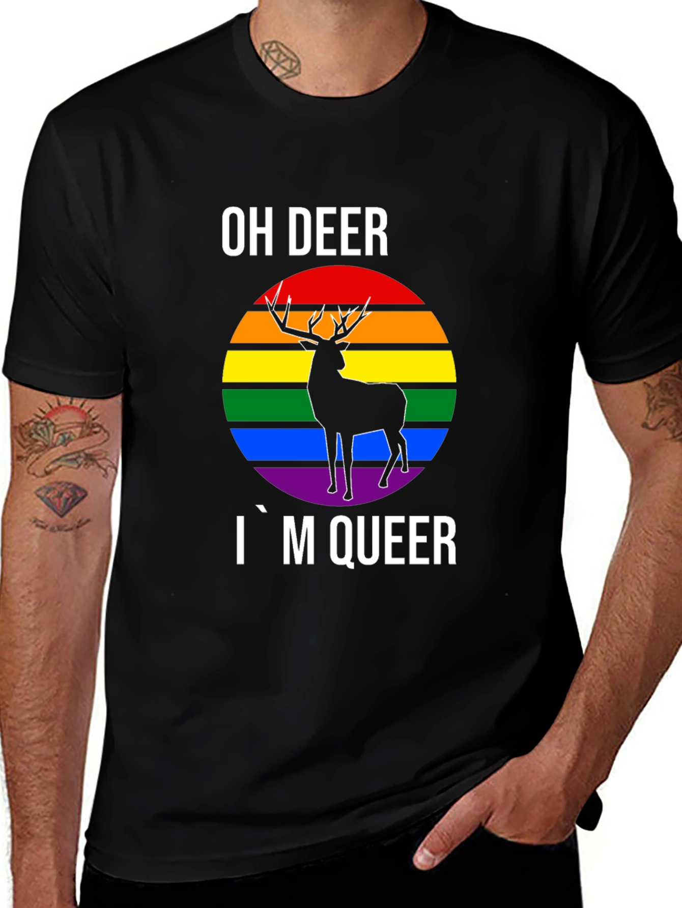 Oh Deer I'm Queer Pride T-Shirt