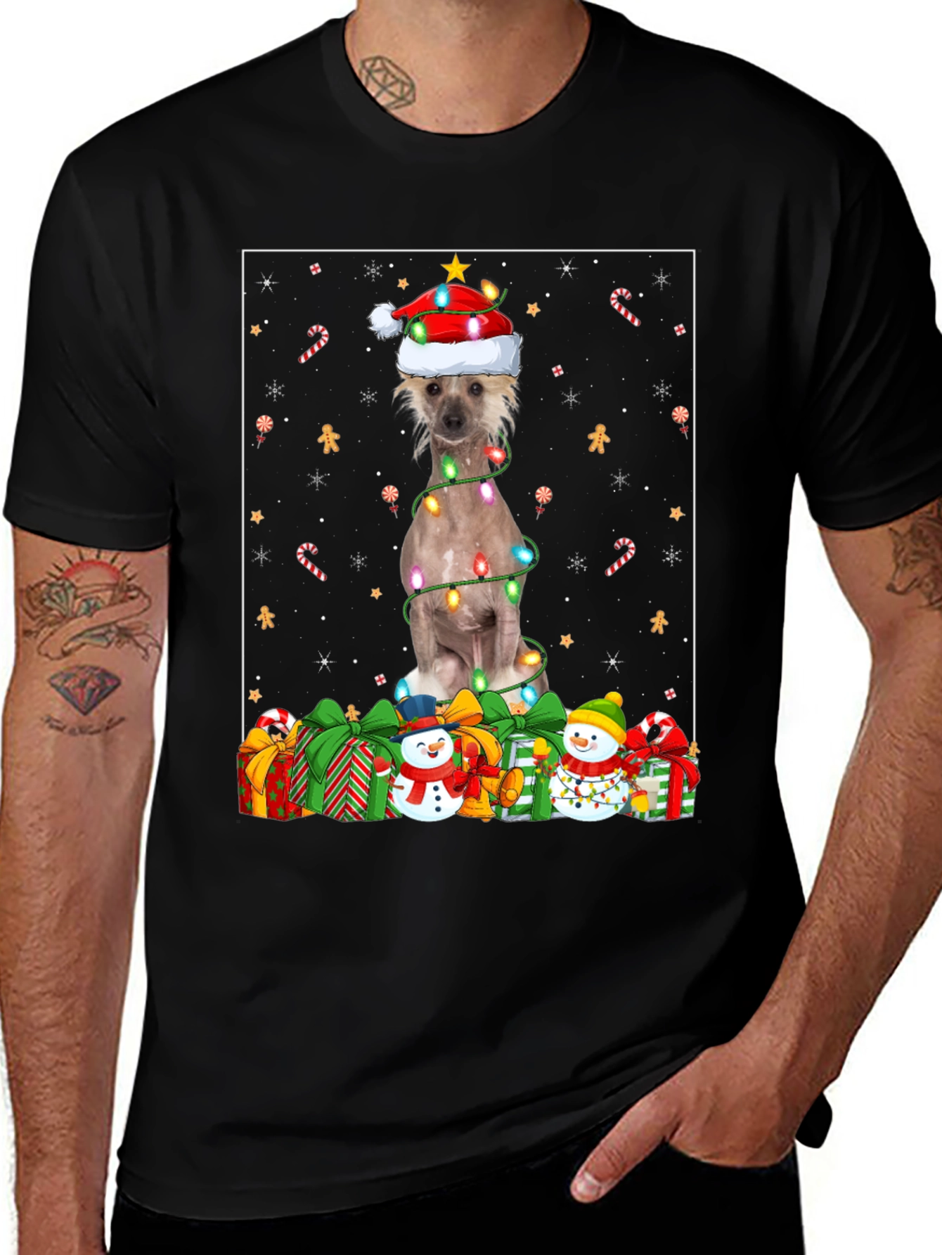 Festive Dog Christmas T-Shirt