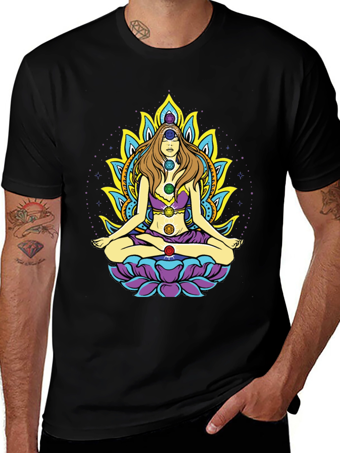 Chakra Meditation T-Shirt - Spiritual Design