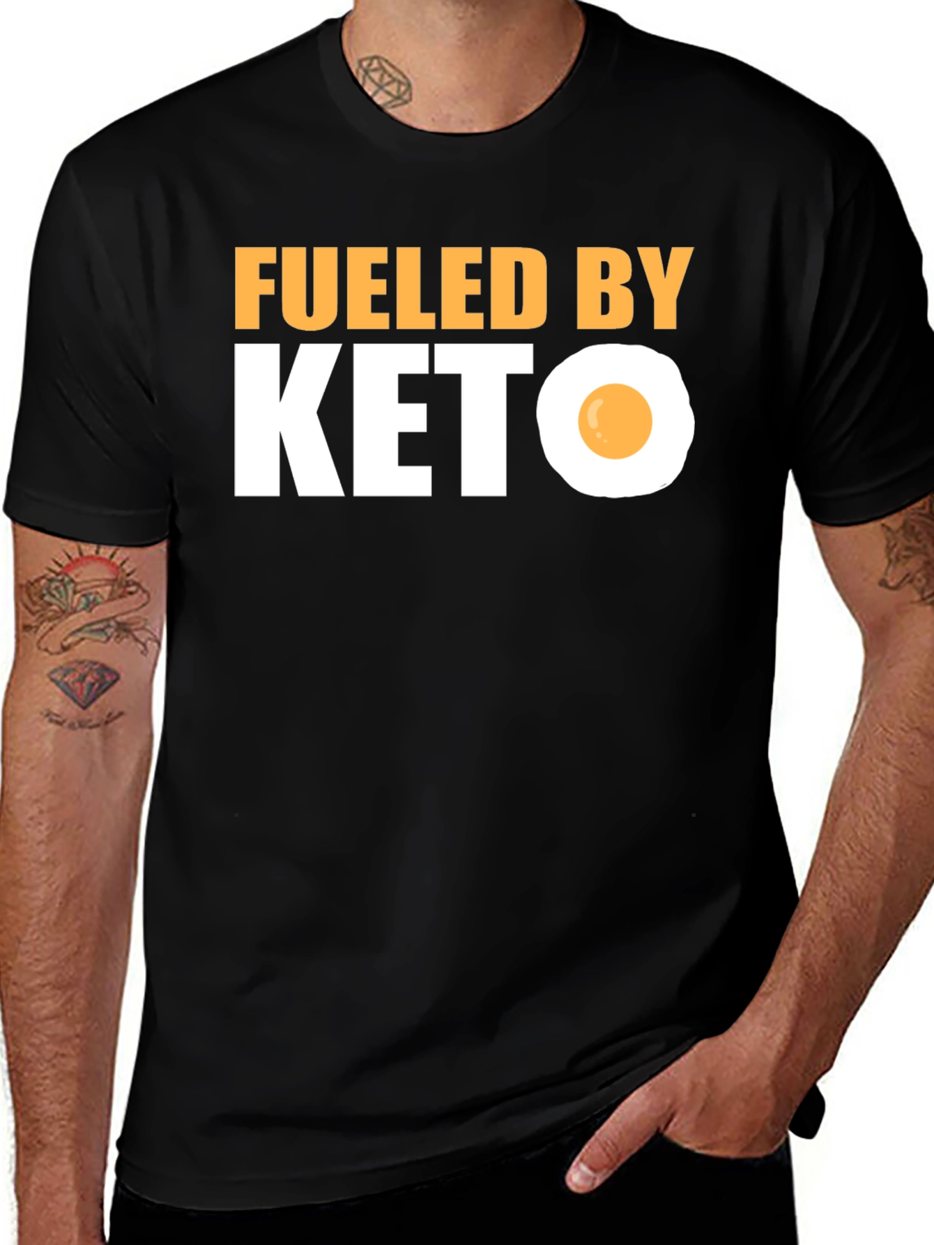 Variant 8 of Fueled By Keto T-Shirt Funny Diet Tee
