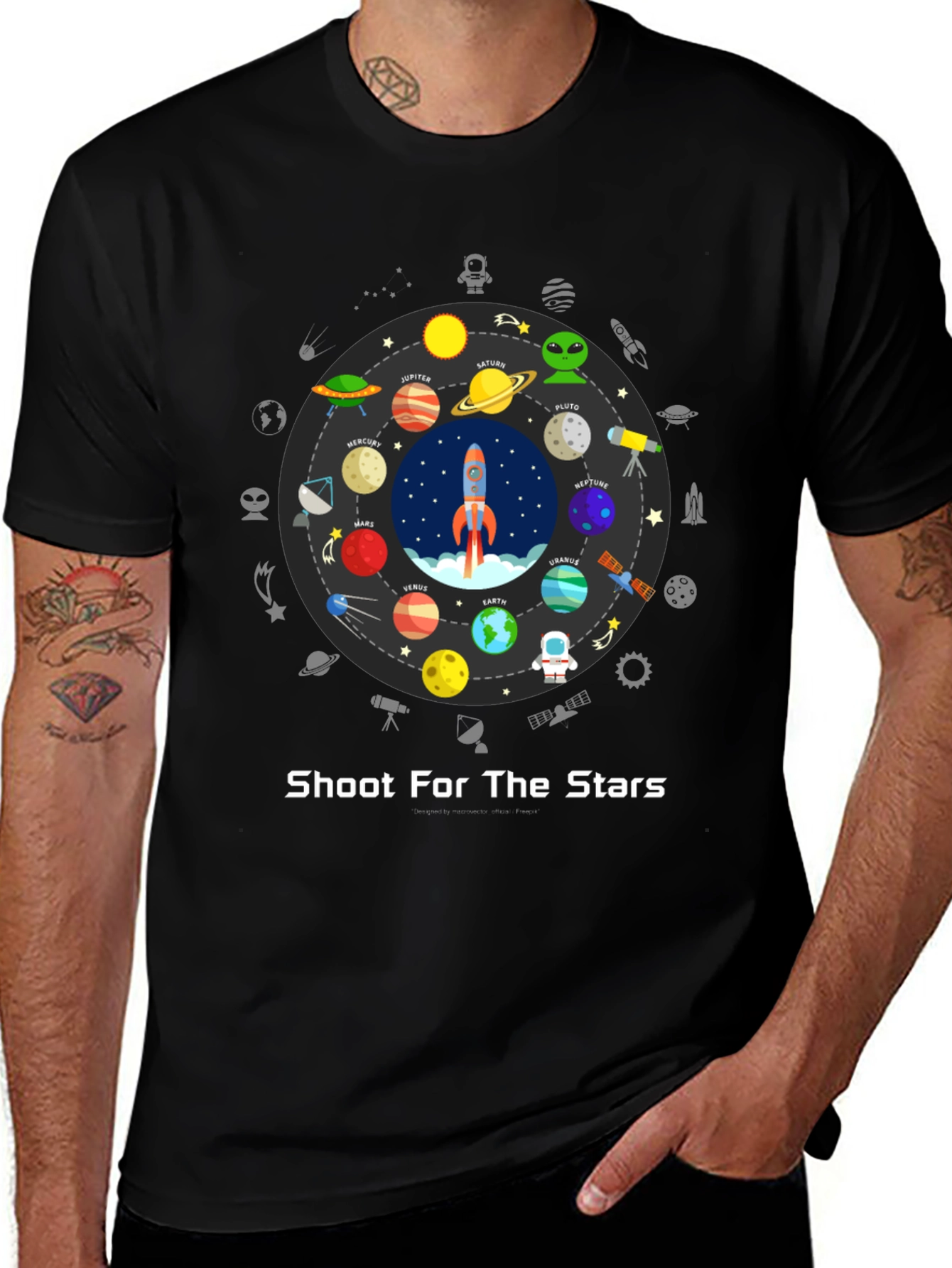 Space T-Shirt - Shoot for the Stars Graphic Tee