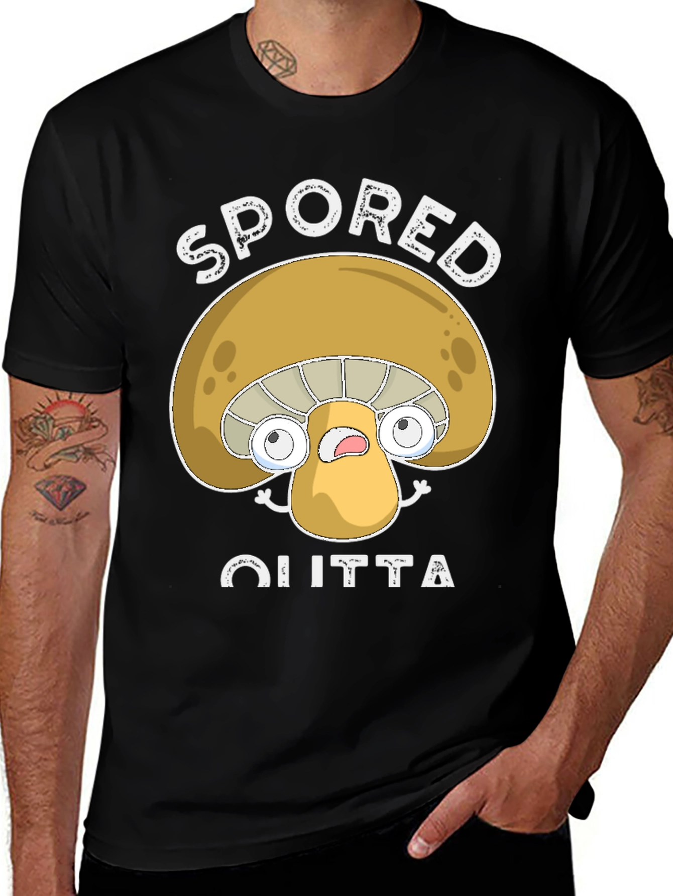 Variant 4 of Spored Outta Here Mushroom Graphic Tee