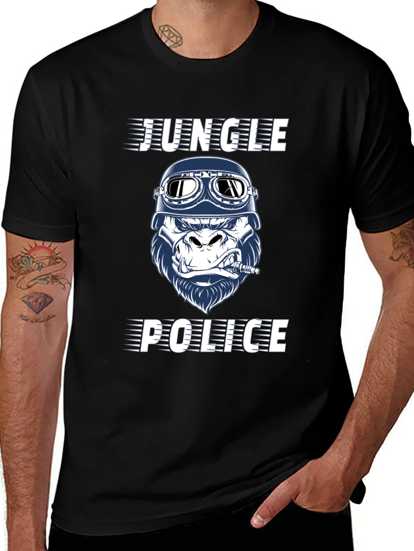 Variant 18 of Jungle Police Gorilla Graphic T-Shirt