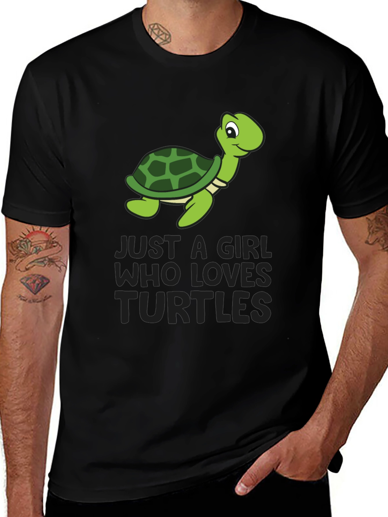 Variant 7 of Turtle Lover T-Shirt - Cute Girl's Tee