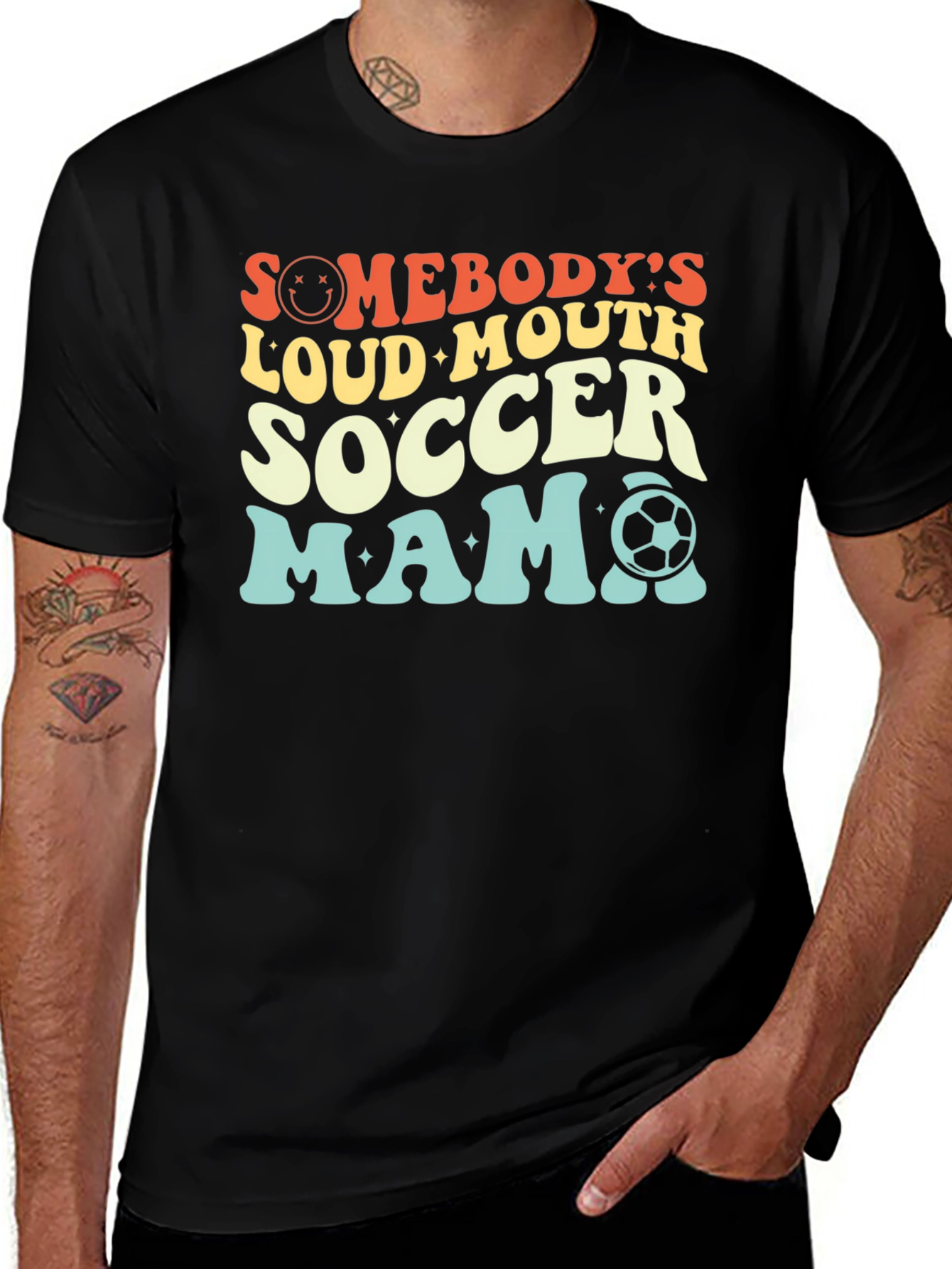 Variant 12 of Somebody's Loud Mouth Soccer Mama Graphic Tee