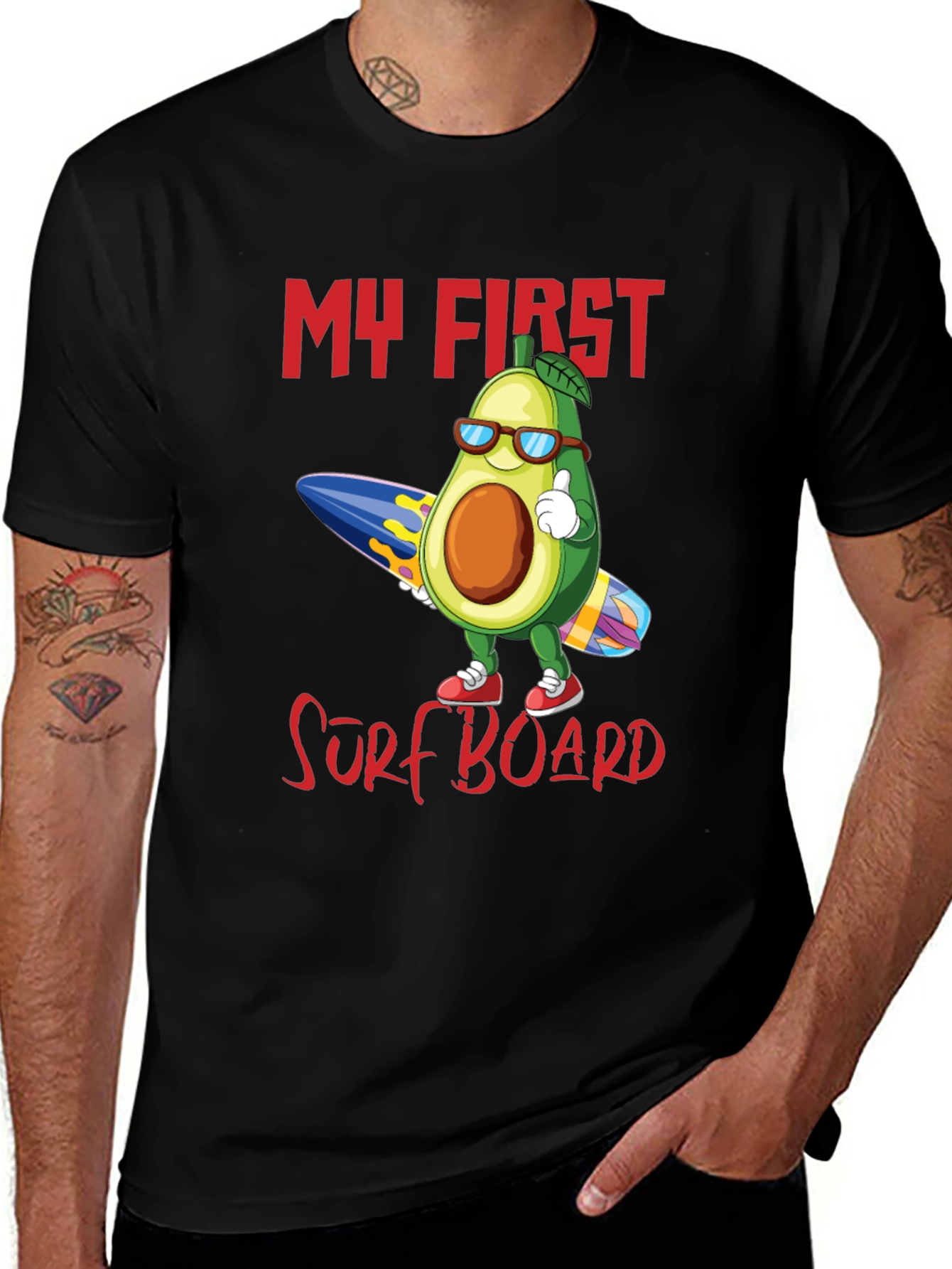 Variant 15 of My First Surfboard Avocado Graphic Tee