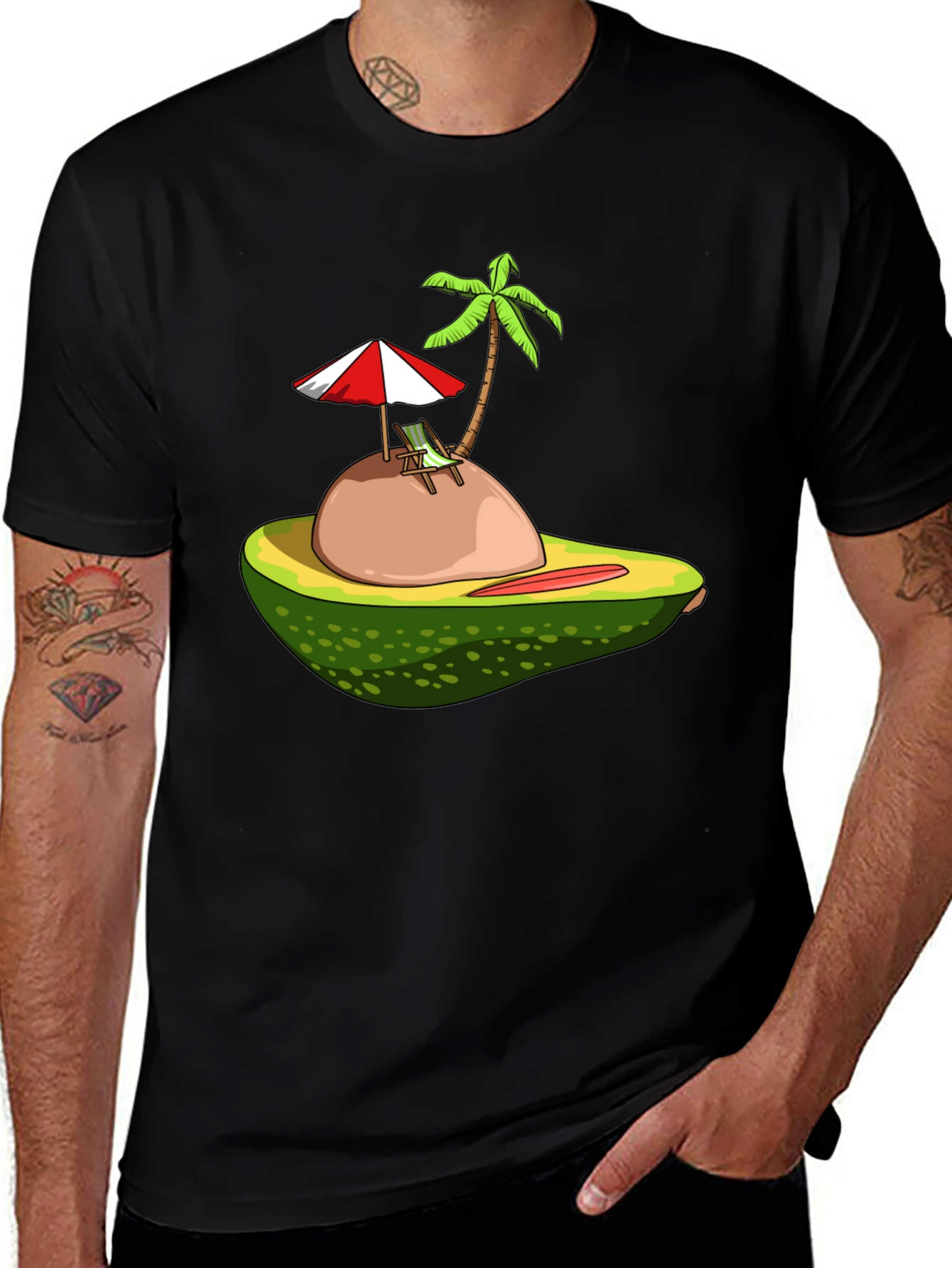 Variant 6 of Avocado Island Black T-Shirt