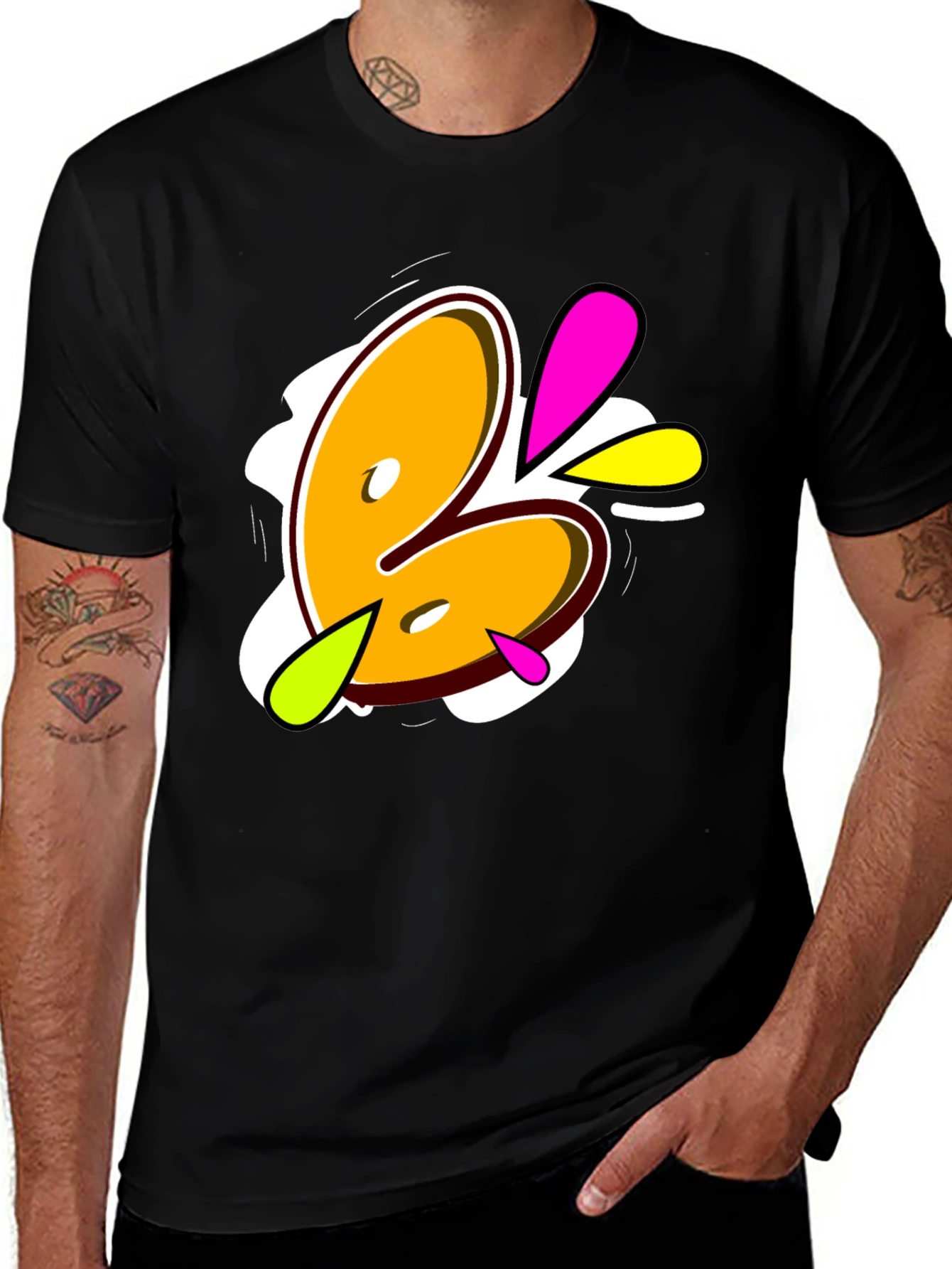 Variant 9 of Graffiti Style B Black T-Shirt