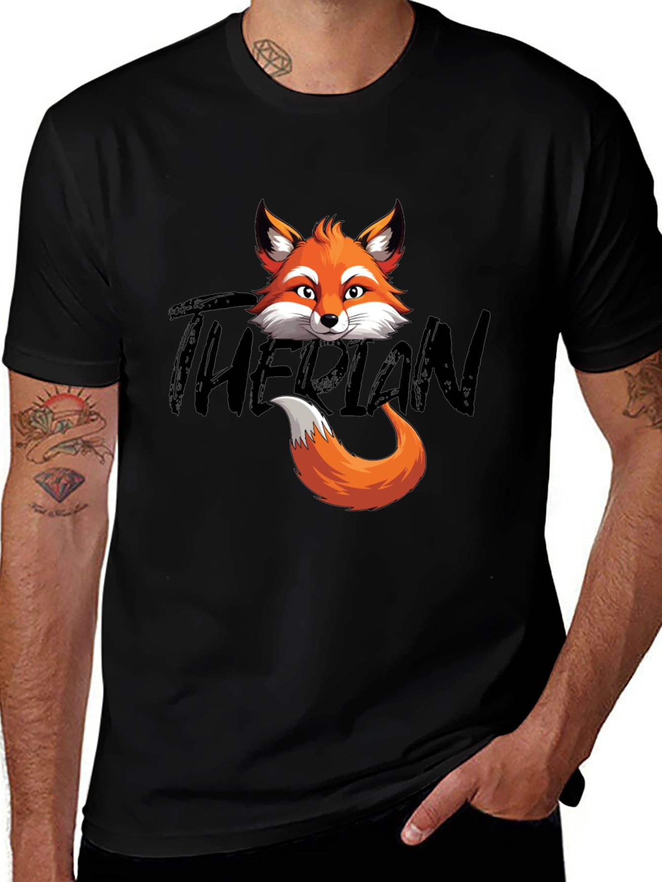 Variant 12 of Fox Head & Tail Graphic T-Shirt - The Plan