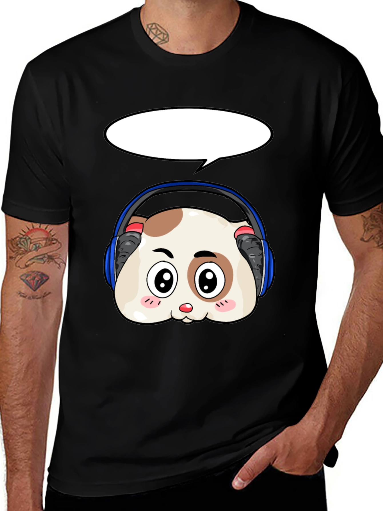 Variant 6 of Funny Cartoon Animal with Headphones T-Shirt
