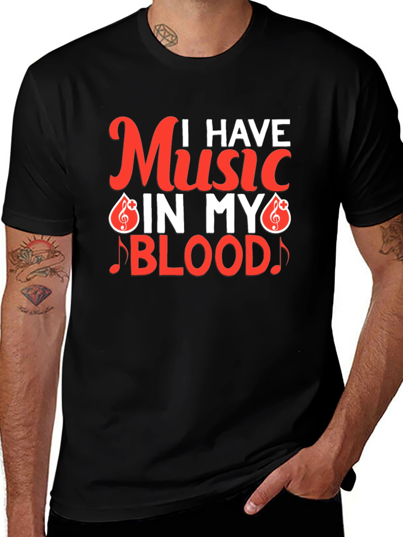 Variant 5 of Music in My Blood Graphic Tee