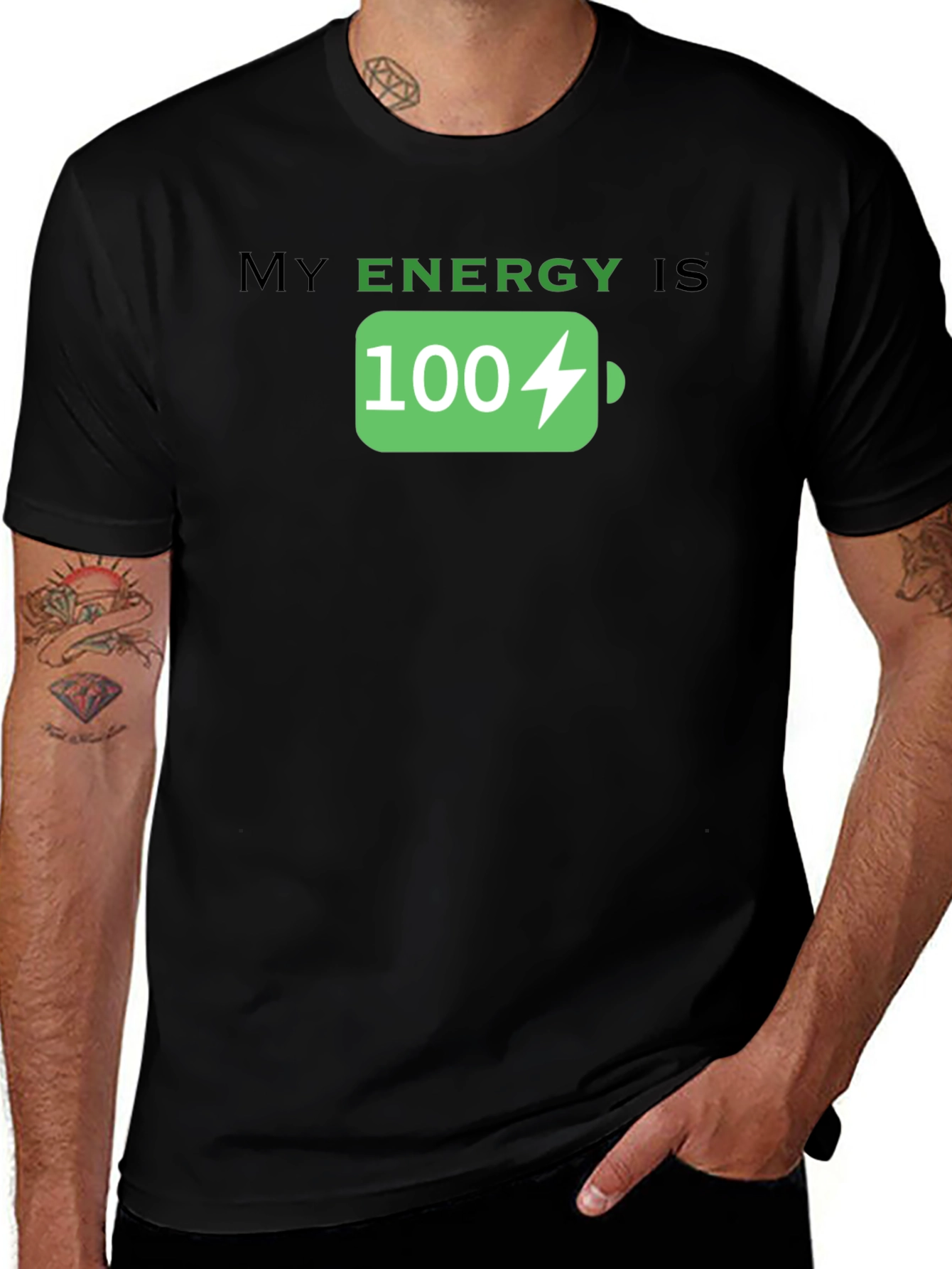 Variant 21 of My Energy Is 100% Graphic Tee - Recharge Your Style