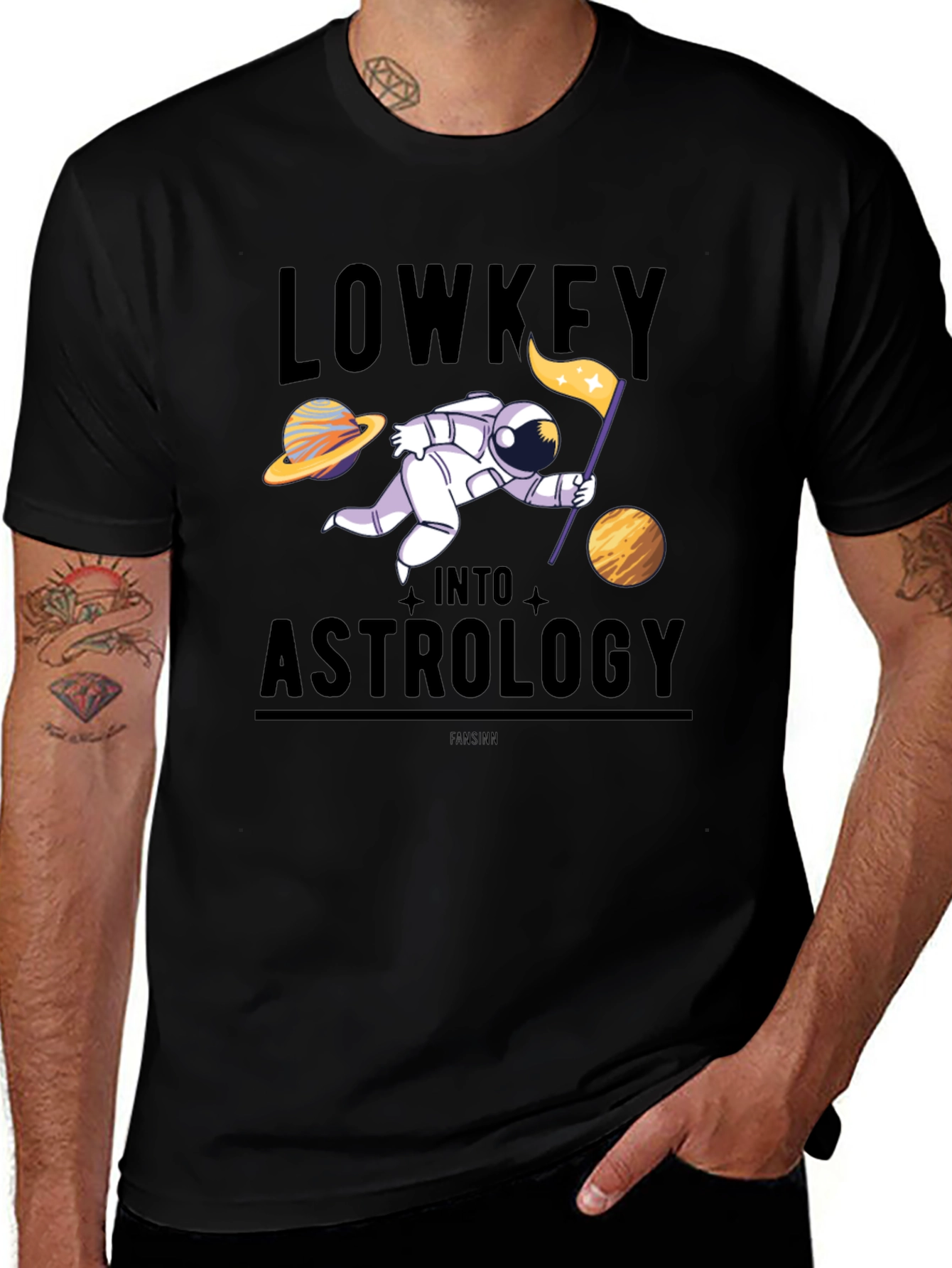 Variant 16 of Lowkey Into Astrology Black T-Shirt