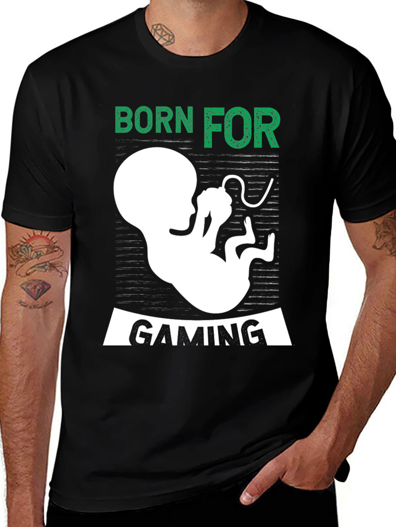 Variant 4 of Born For Gaming T-Shirt