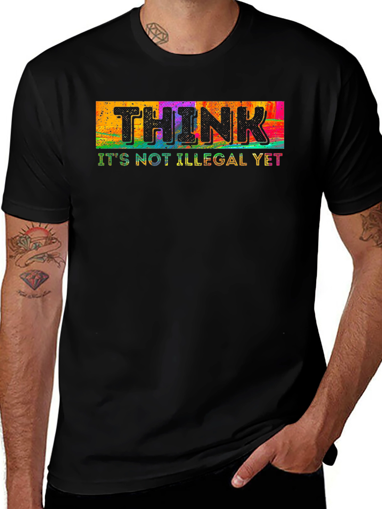 Variant 14 of Think It's Not Illegal Yet Novelty T-Shirt