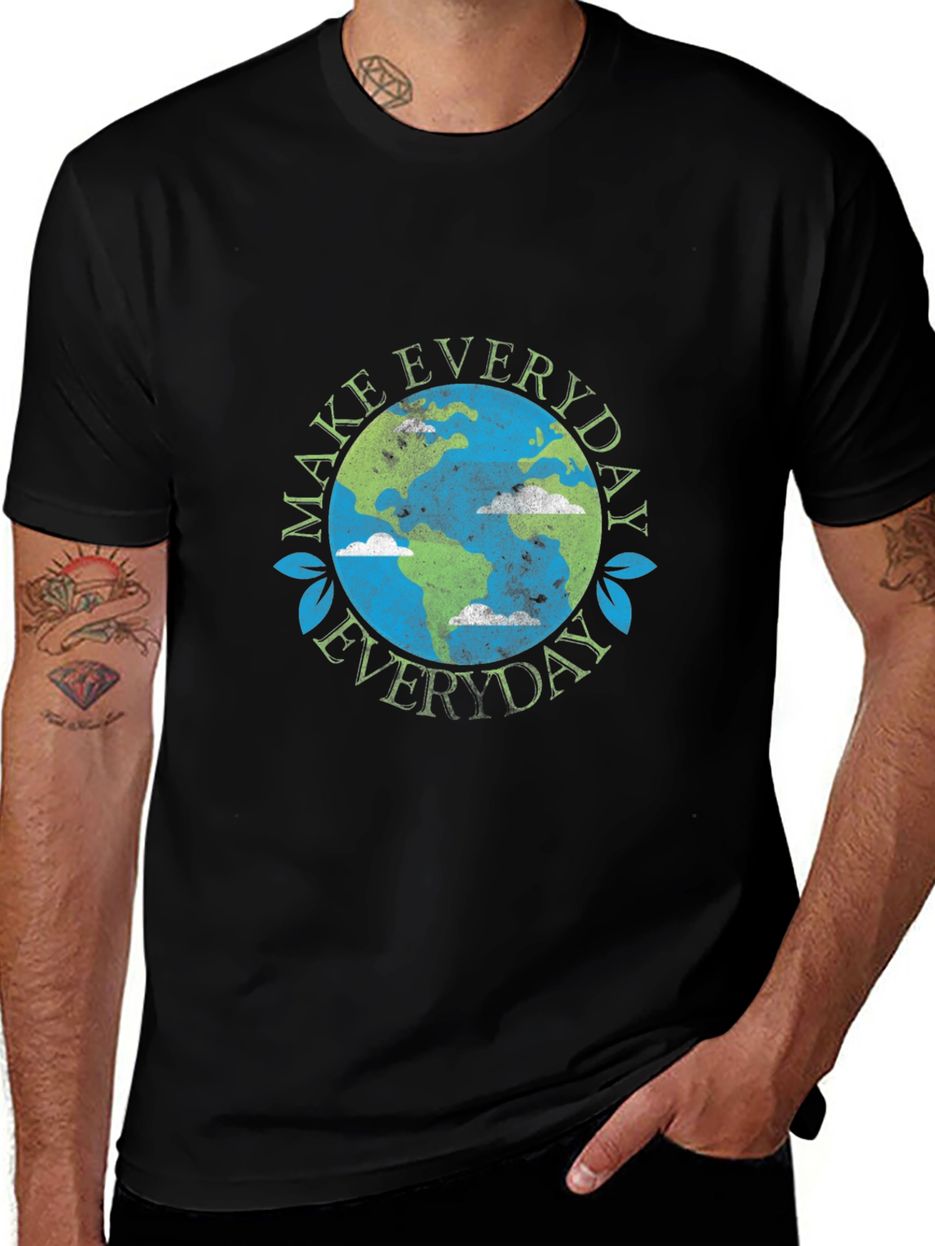 Variant 13 of Eco-Friendly Earth Graphic T-Shirt