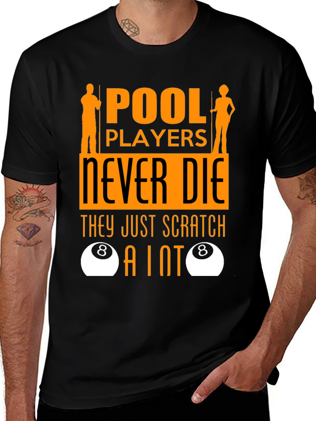 Variant 3 of Pool Players Never Die T-Shirt - Funny Billiards Gift
