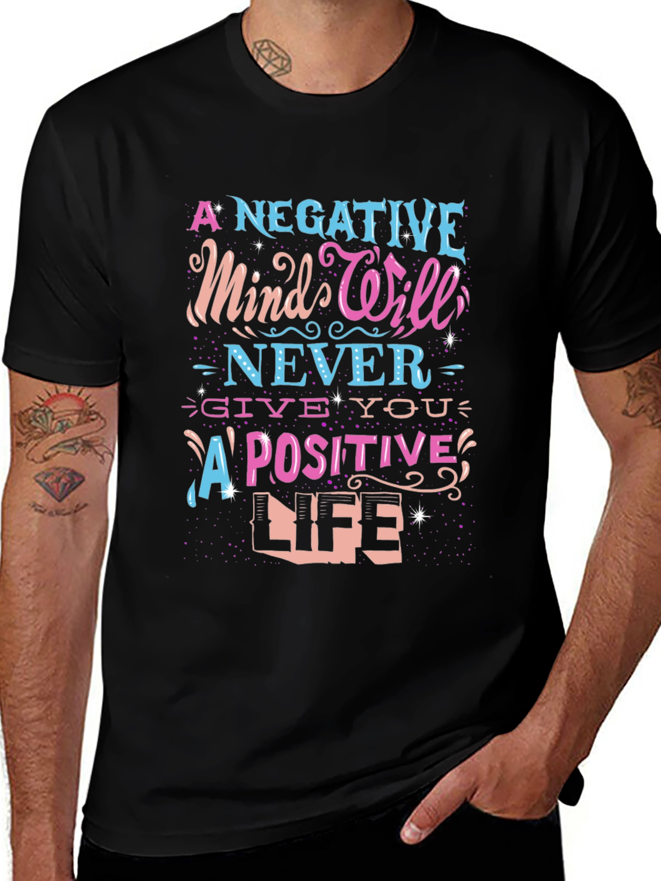 Variant 16 of Inspirational Graphic T-Shirt - Positive Life