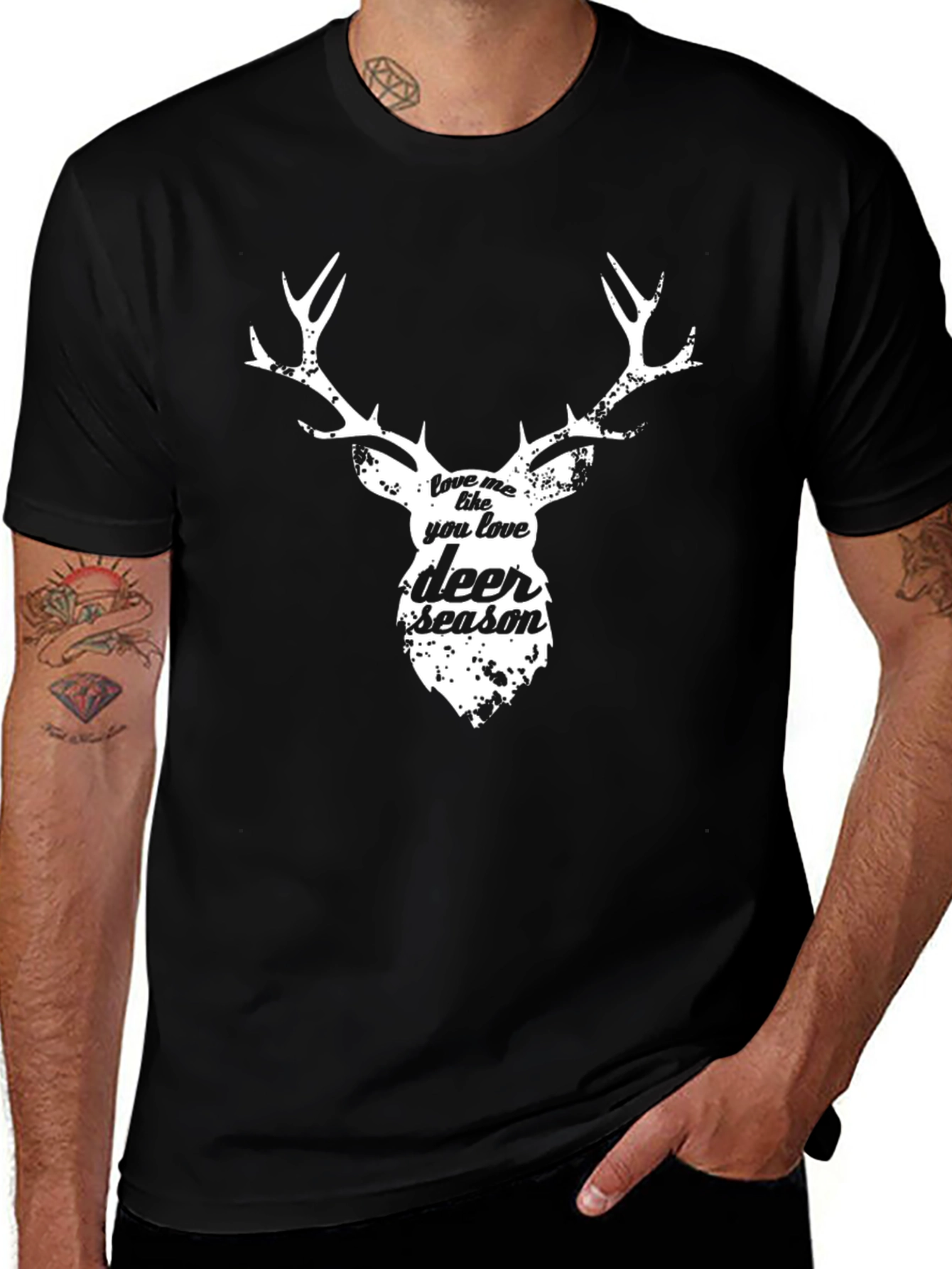 Variant 17 of Love Me Like You Love Deer Season Black T-Shirt