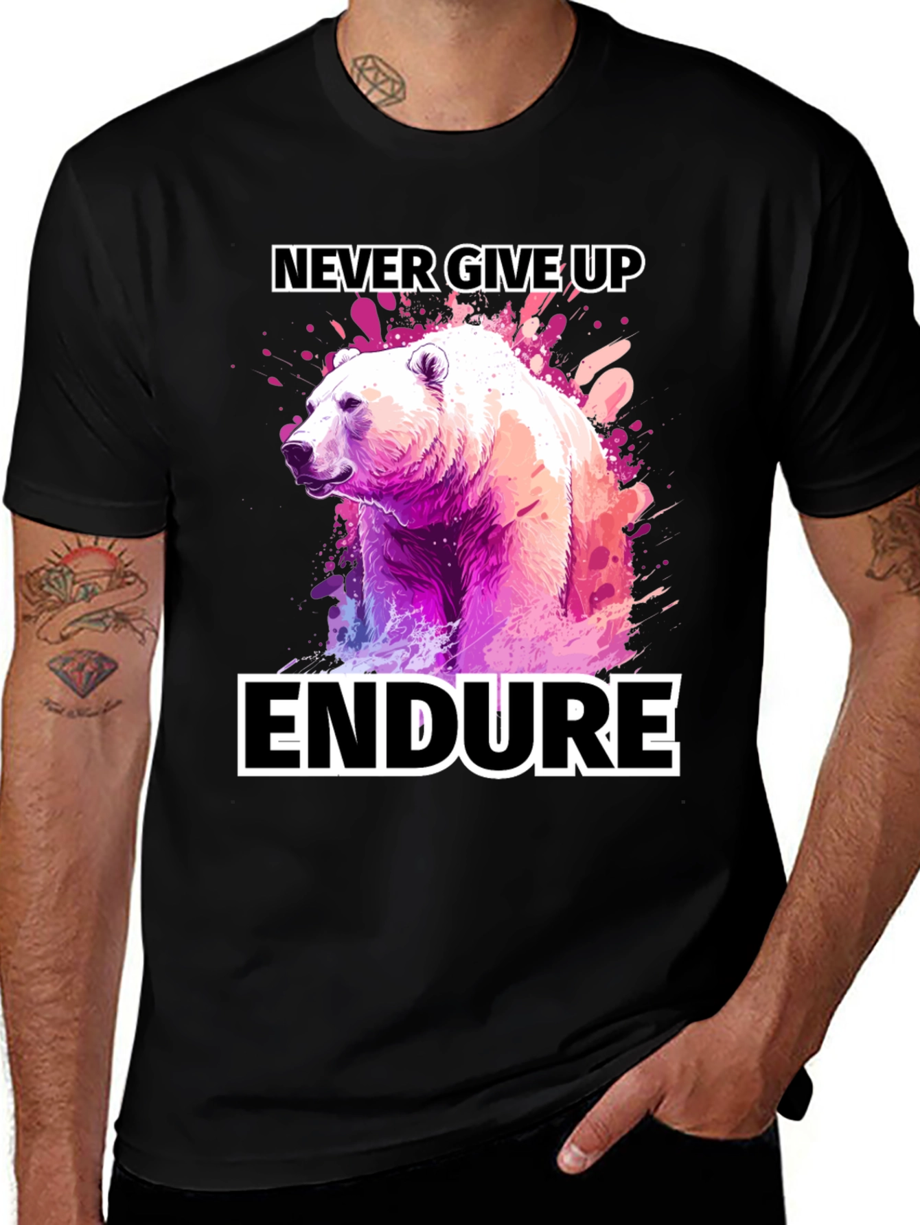 Variant 12 of Never Give Up Endure Bear T-Shirt