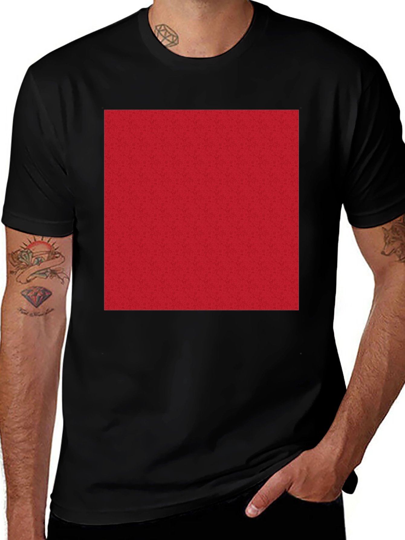 Variant 30 of Bold Red Square Graphic Tee - Classic Fit