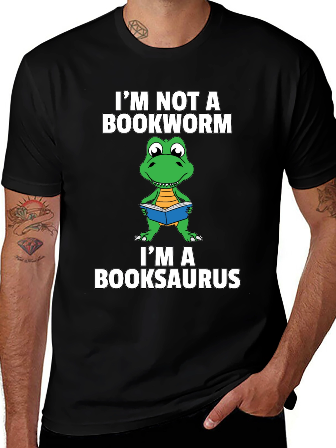 Variant 4 of Bookworm vs. BookSaurus T-Shirt