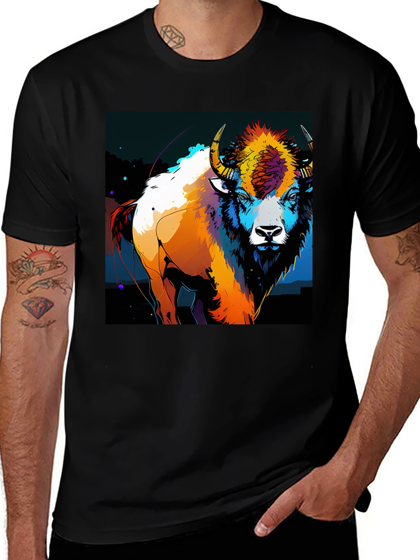 Variant 25 of Vibrant Bison Graphic T-Shirt