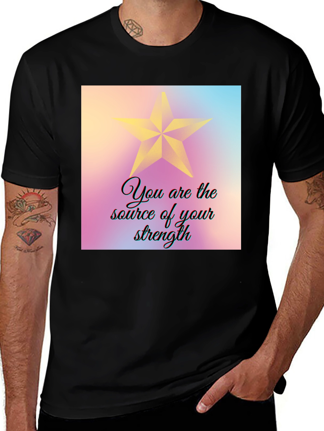 Variant 16 of Star Strength T-Shirt - Positive Affirmation Tee