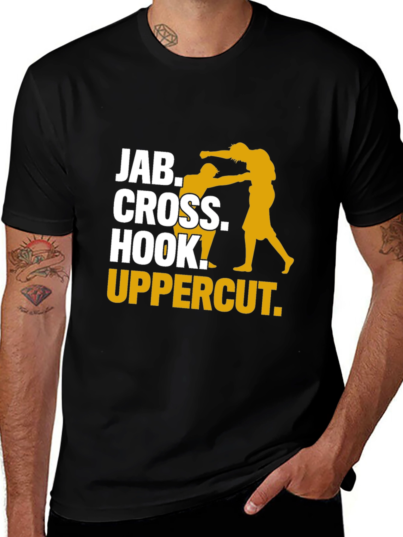 Boxing Moves Graphic Tee - Jab, Cross, Hook, Uppercut