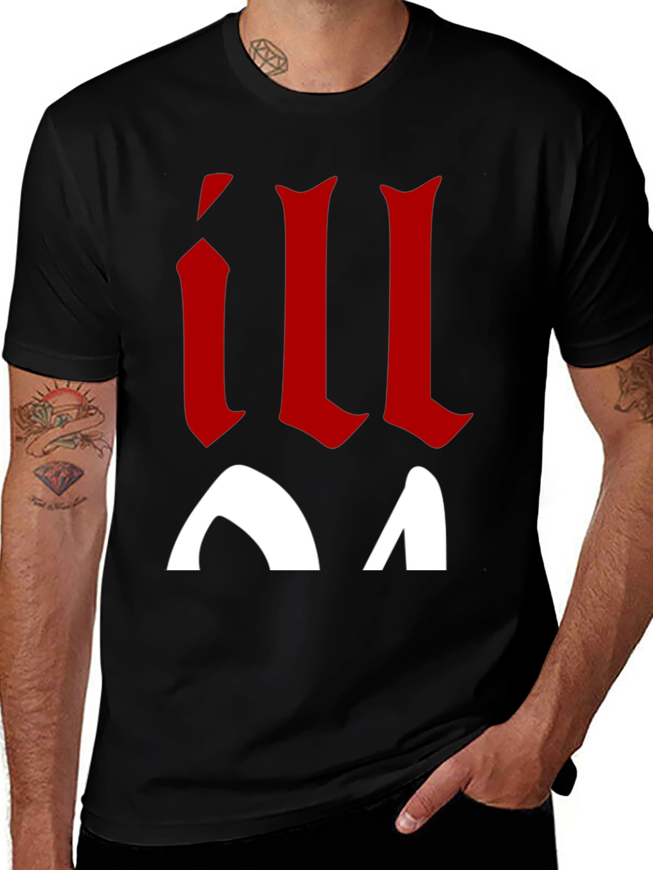Variant 16 of Illenium Inspired Graphic Tee - Black T-Shirt