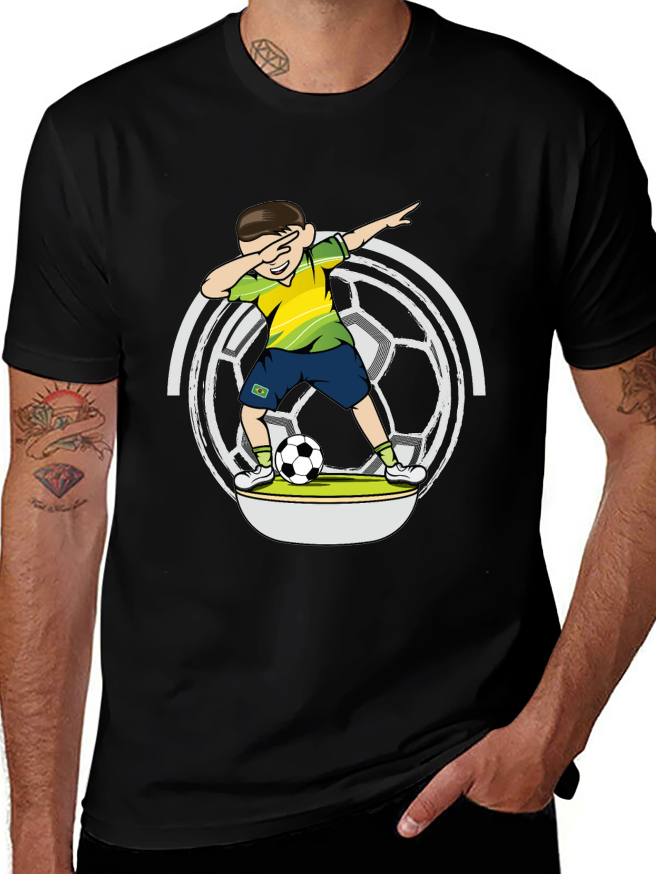 Variant 28 of Soccer Dab Boy Graphic Tee