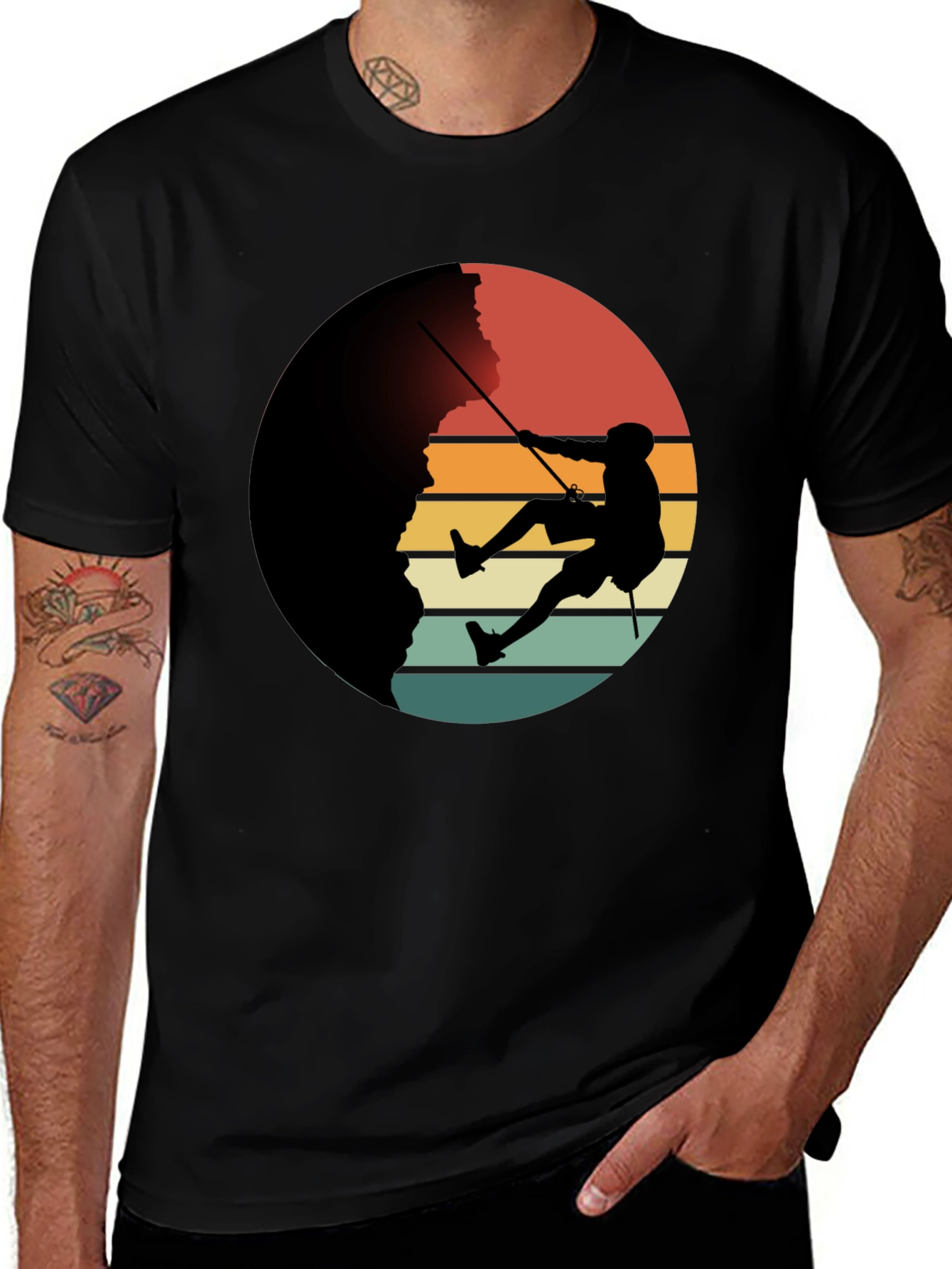 Retro Rock Climbing T-Shirt - Adventure Tee