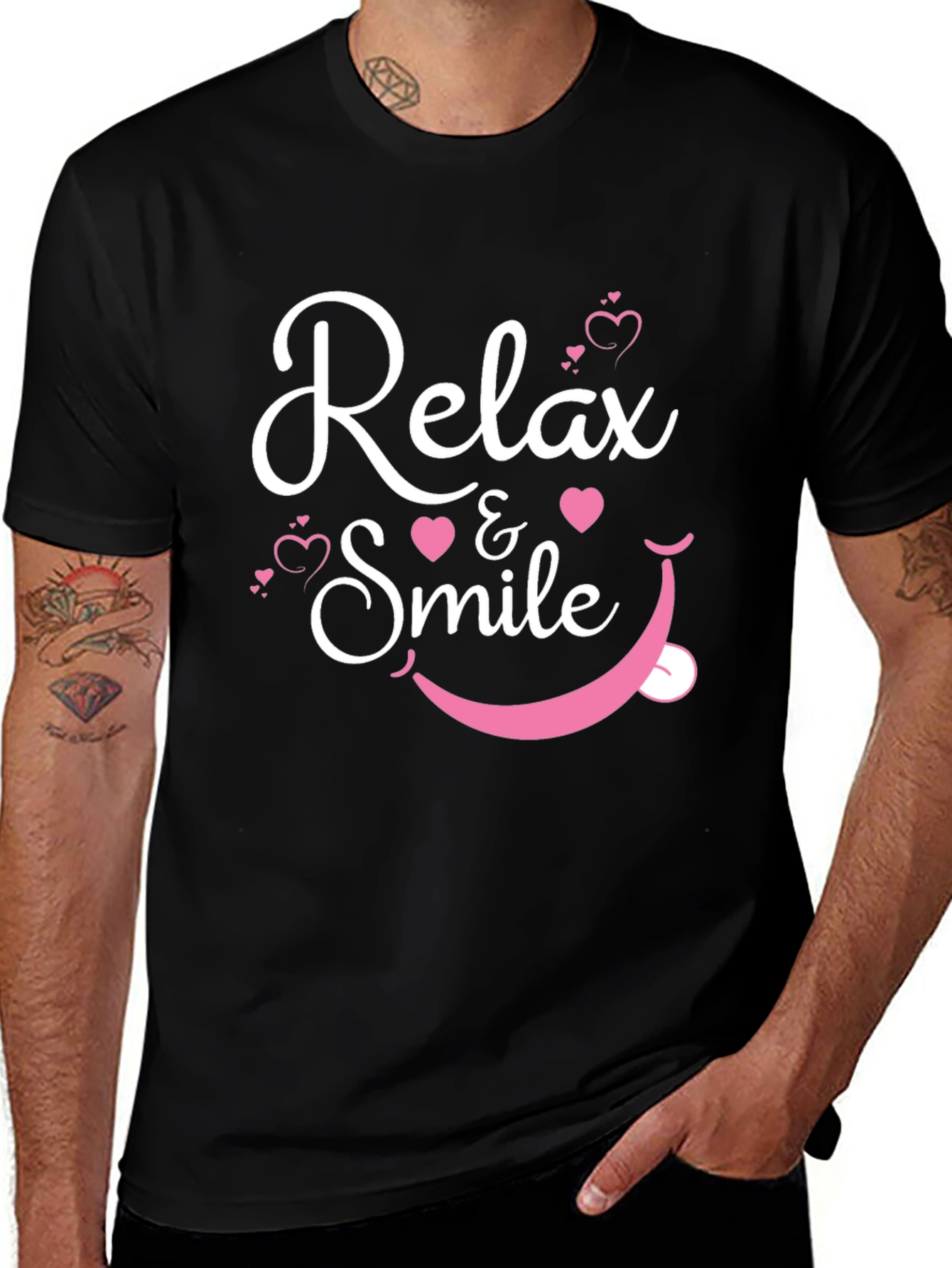 Variant 11 of Relax & Smile Graphic T-Shirt