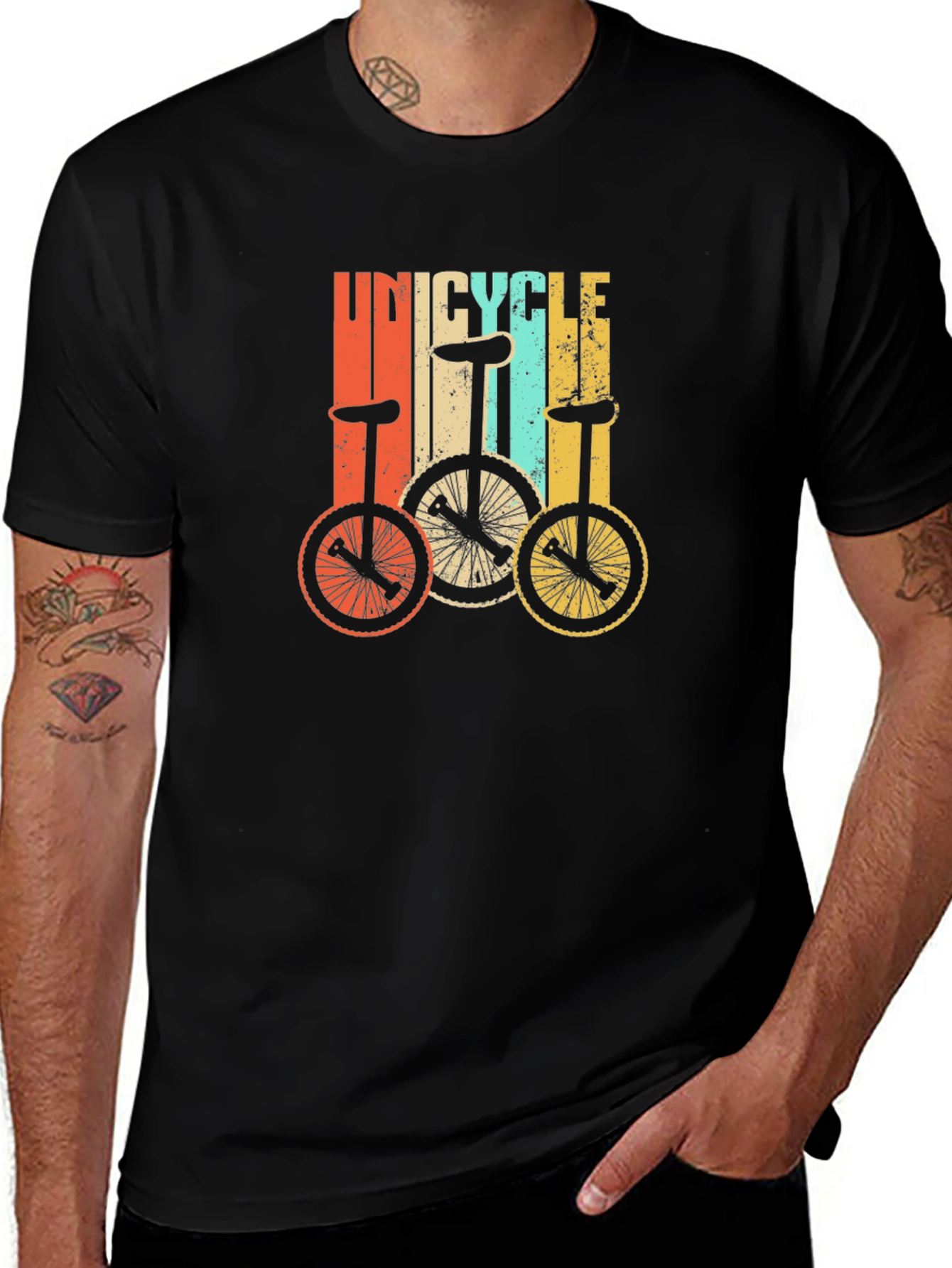 Variant 16 of Retro Unicycle T-Shirt