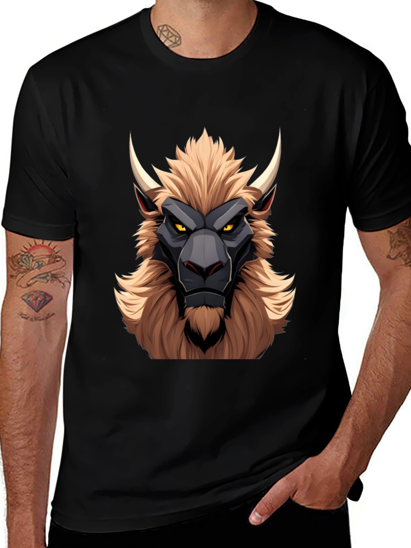 Variant 6 of Monster Graphic Tee - Fierce Style!