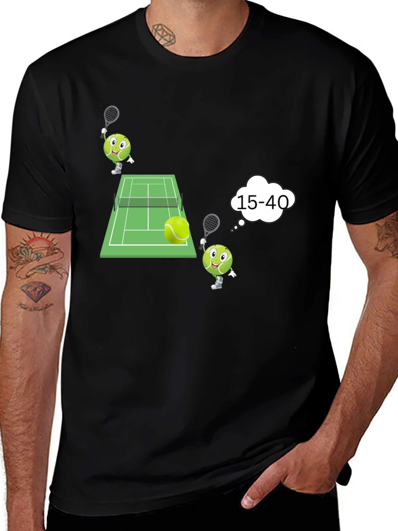 Variant 22 of Tennis Cartoon Graphic T-Shirt
