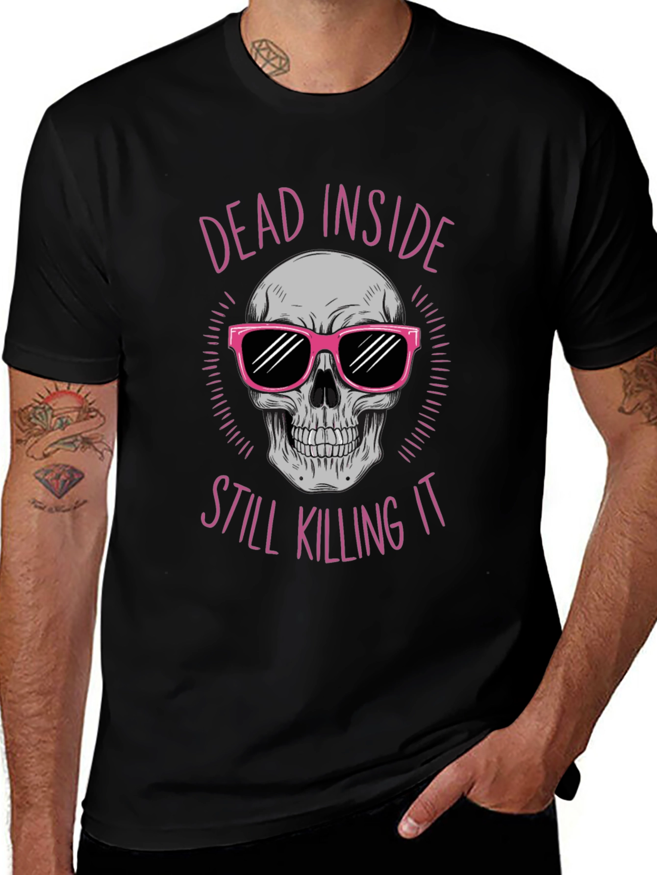 Variant 30 of Dead Inside Skull Graphic Tee