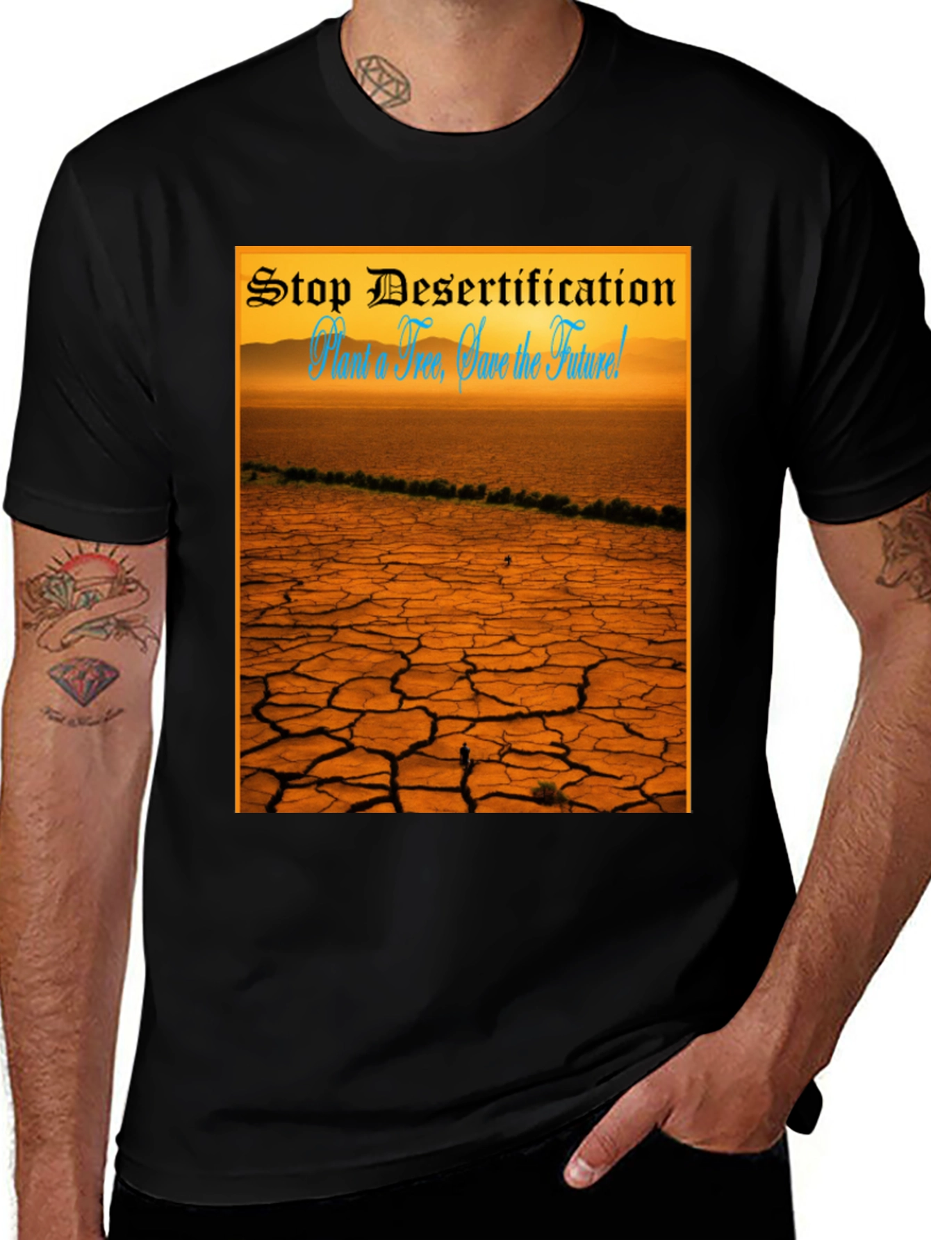 Variant 19 of Stop Desertification T-Shirt: Save the Future!