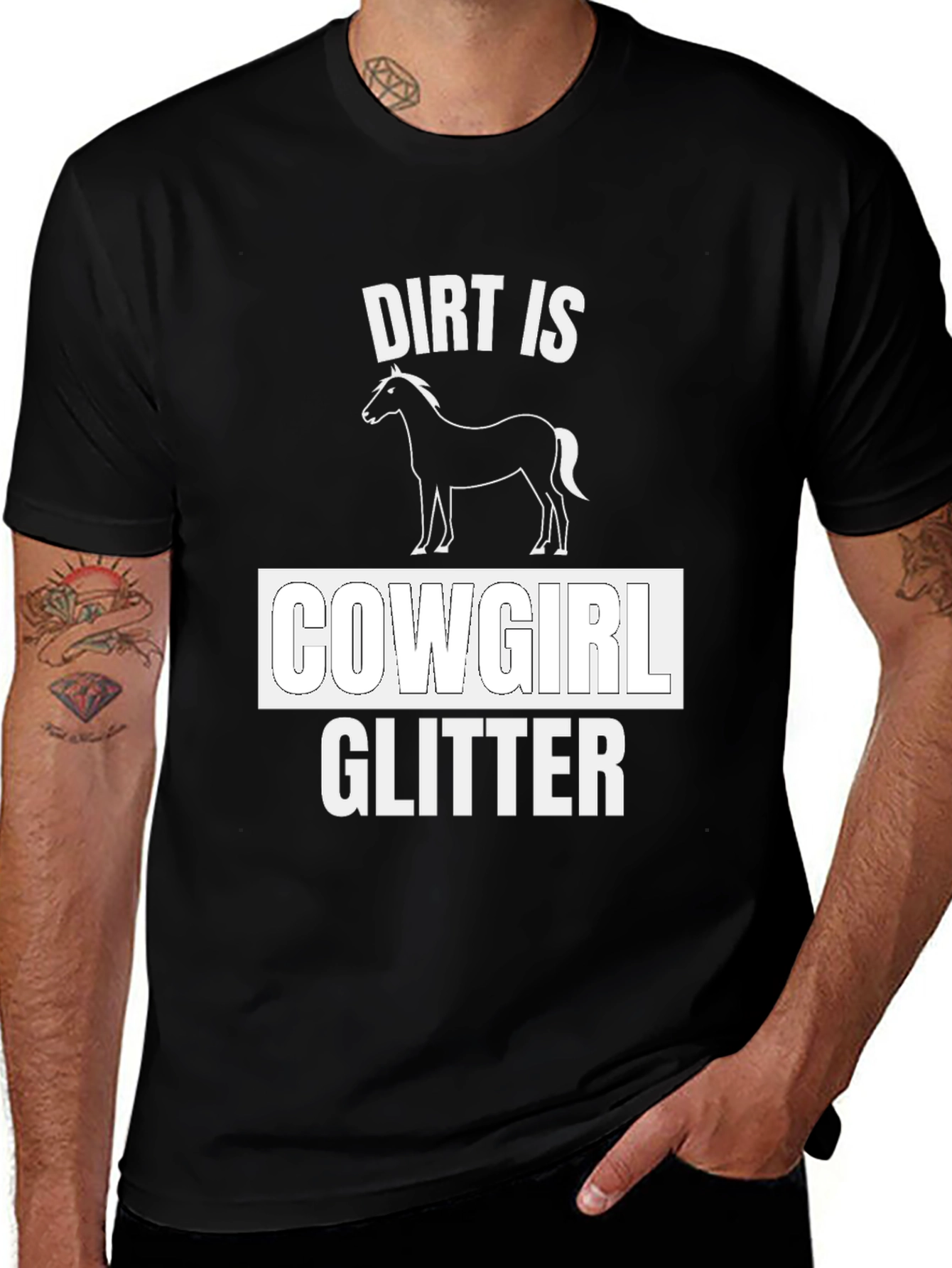 Variant 7 of Dirt is Cowgirl Glitter Graphic Tee