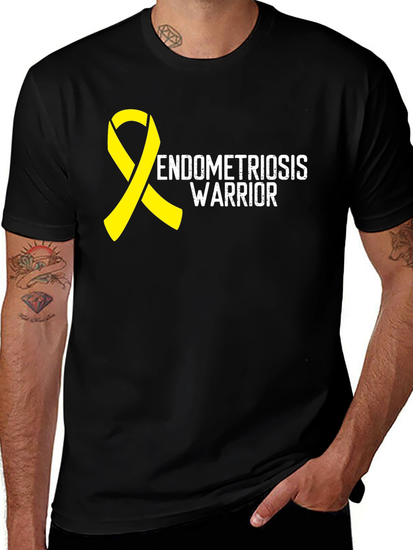 Endometriosis Warrior Black T-Shirt