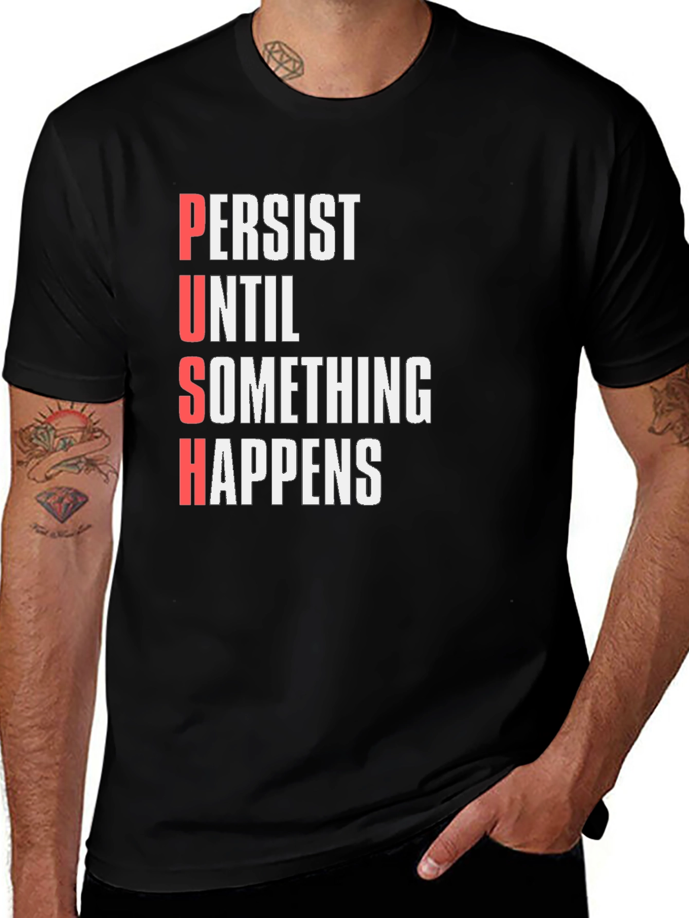 Variant 24 of Motivational Graphic Tee - PUSH Happens!
