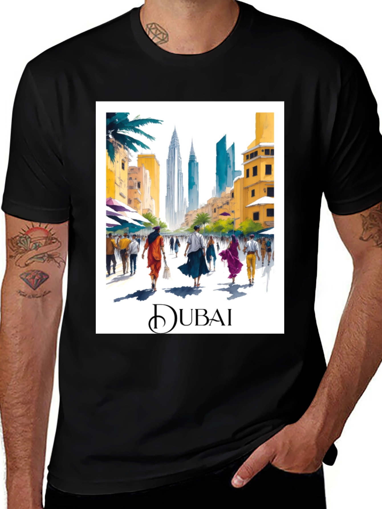 Dubai Graphic Tee - Stylish Tourist T-Shirt