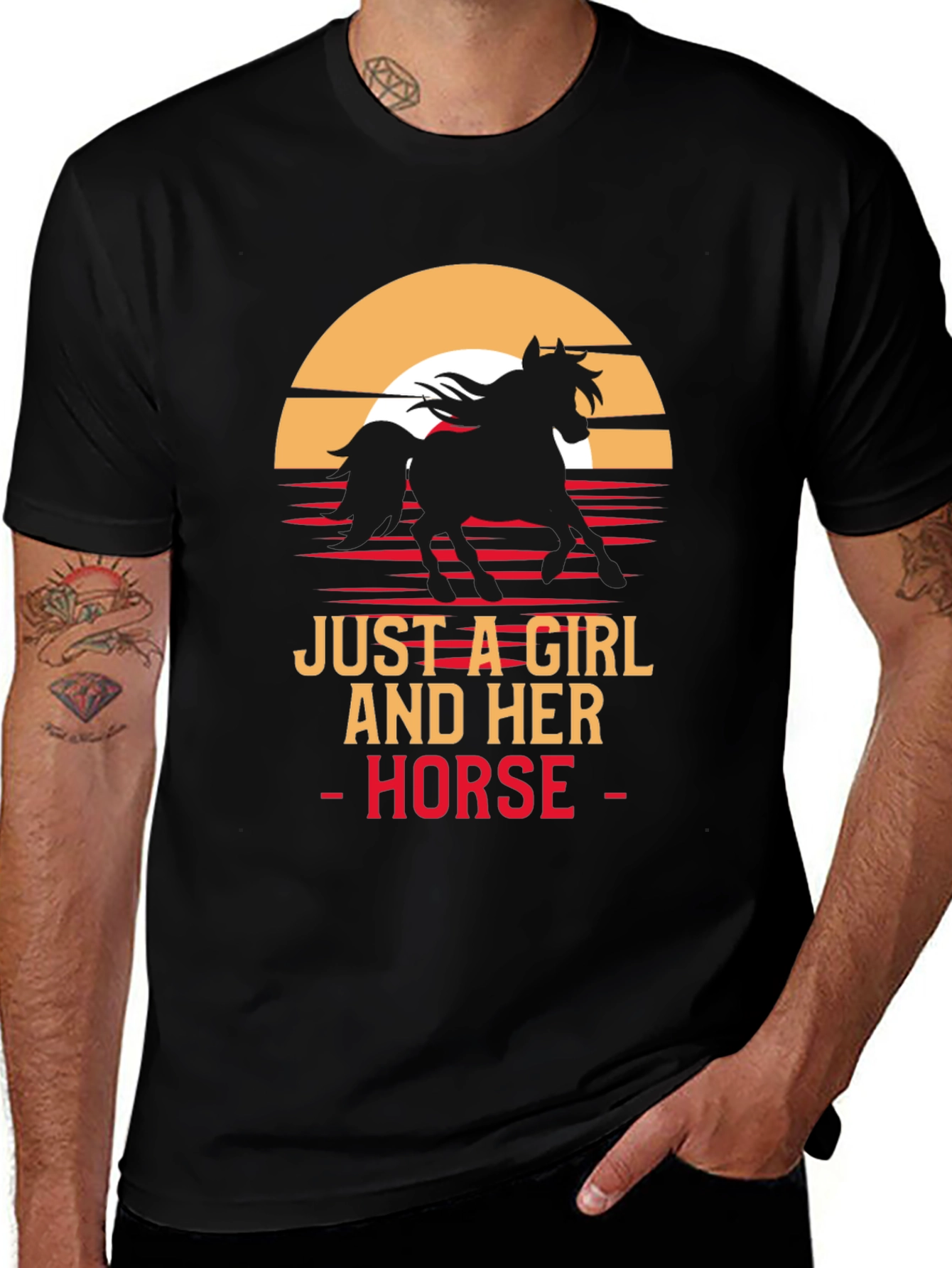 Variant 2 of Just a Girl and Her Horse Graphic Tee