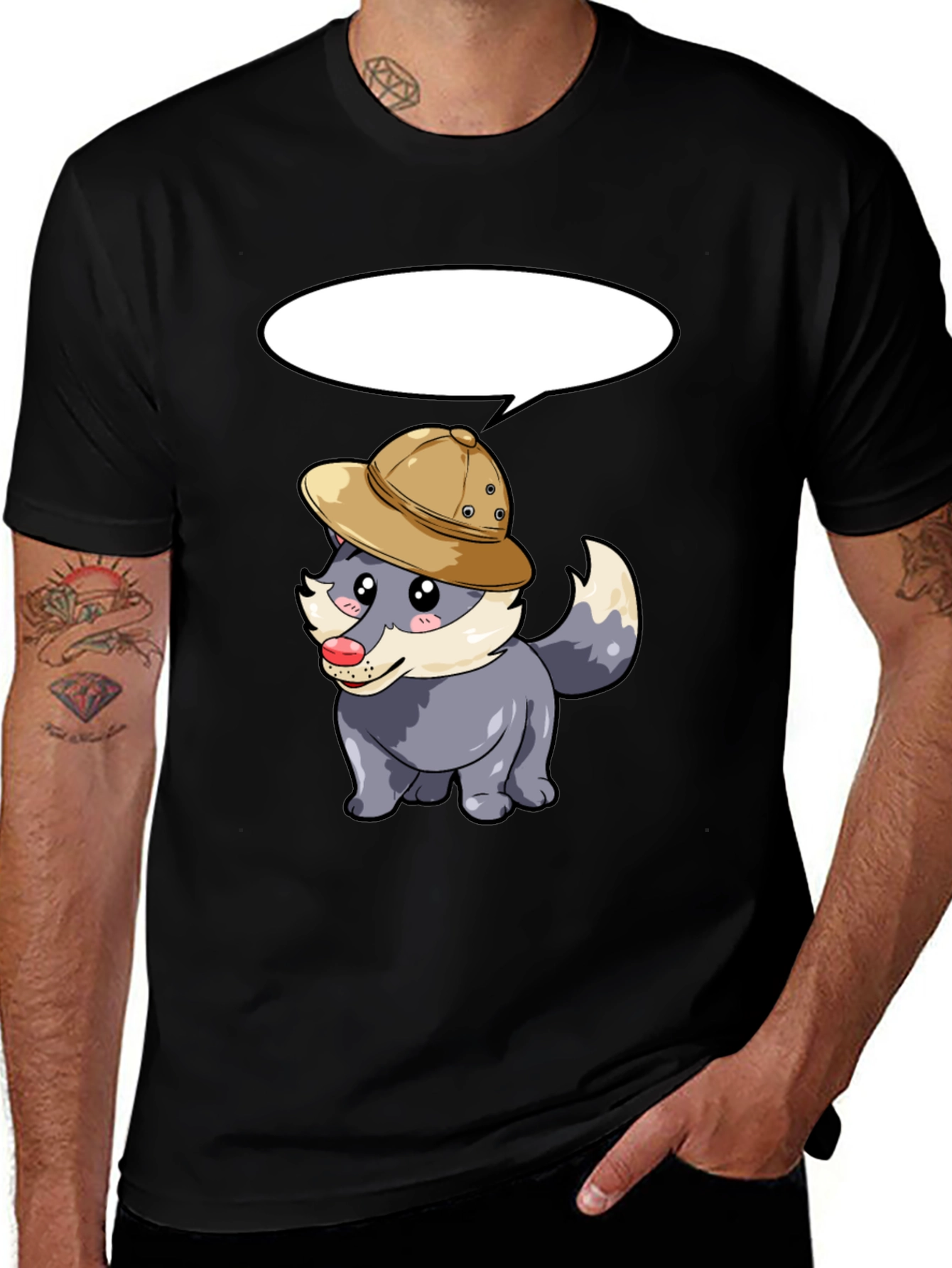 Variant 10 of Cartoon Wolf Explorer T-Shirt